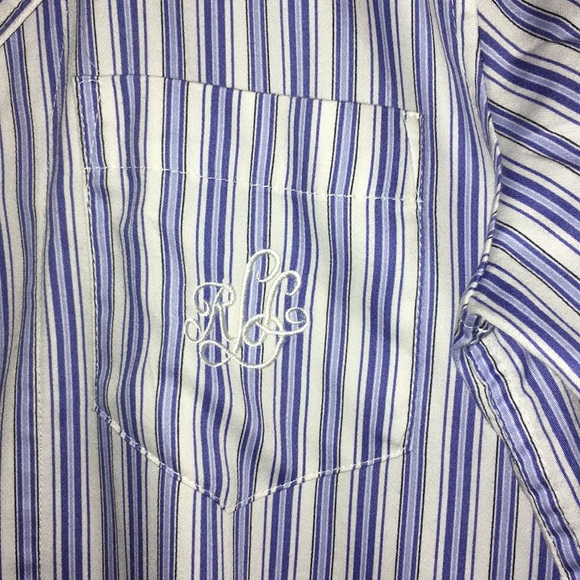 LAUREN RALPH LAUREN STRIPED SLEEP SHIRT - Picture 3 of 5